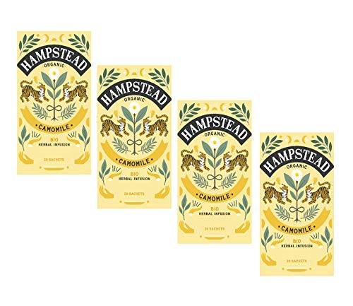 Hampstead Tea | Infuso Biologico a Base di Fiori di Camomilla | Camomilla BIO Senza Caffeina | Tisana Camomilla Rilassante - 80 Bustine di Tè (100 Gr) | Fiori Camomilla Qualità von Generico