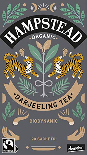 Hampstead Bio- und biologisch-dynamischer Darjeeling-Schwarztee - 1 x 20 Teebeutel (40 Gramm) von Generico