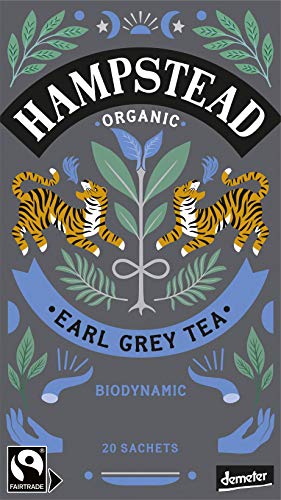 Hampstead Earl Grey Tè Nero Biologico e Biodinamico con Bergamotto - 1 x 20 Bustine di Tè (40 Grammi) von Generico