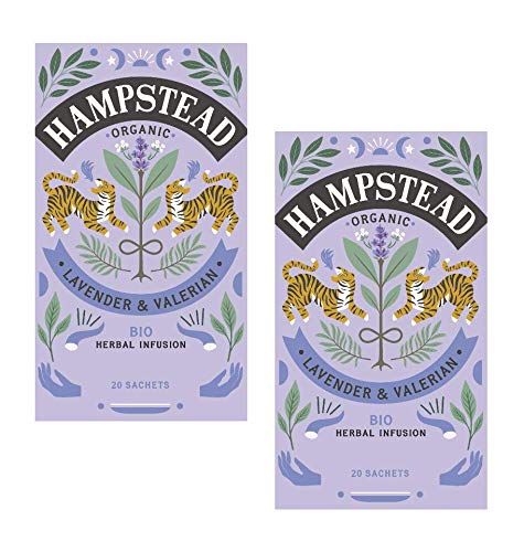 Hampstead Organic Herbal Infusion mit Lavendel und Baldrian ohne Koffein - 2 x 20 Teebeutel (40 Gramm) von Generico