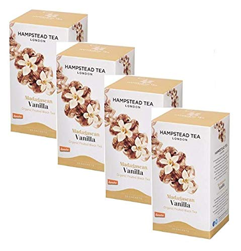 Hampstead Tea London Bio-Vanille-Schwarztee - 4 x 20 Teebeutel (120 Gramm) von Generico