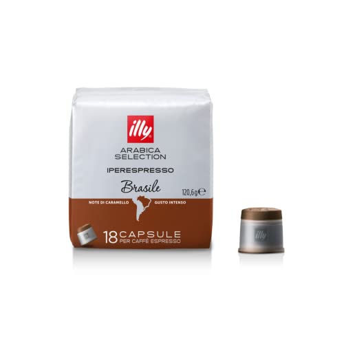 Illy Iperespresso Brazil Arabica Selection mit Karamellnoten - 1 x 18 Kapseln für Espresso Kaffee (120,6 Gramm) von Generico