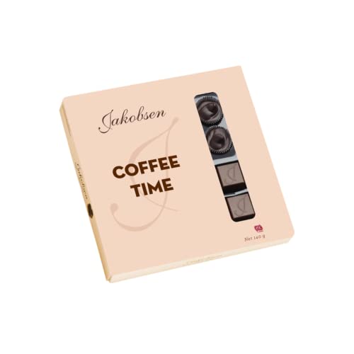 Jakobsen Coffee Time Pralinen | Kaffeezeit | Pralinen in Schokolade | Verschiedene Pralinen - 140 Gramm von Generico