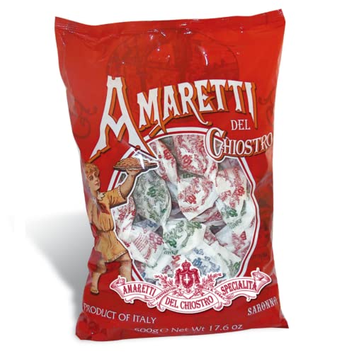 Chiostro di Saronno® | Amaretti del Chiostro® | Klassische knusprige Amaretti - 500 Gr | Gebäckpackungen | Klassische Makronen-Nachfülltasche von Generico