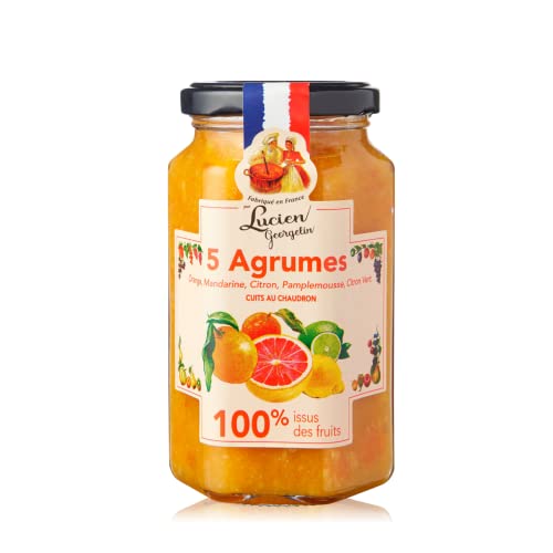 Lucien Georgelin | 100% Zitrusfruchtmarmelade Fruchtzucker | Gemischte Zitrusmarmelade | Zitrusfrüchte Marmelade 100% Frucht - 1 x 300 Gr von Generico