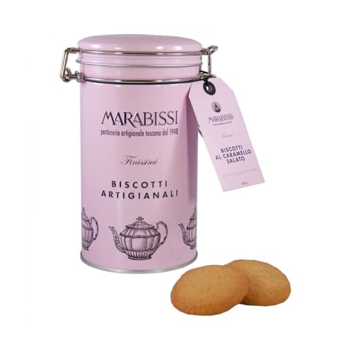 Marabissi | Artisan Biscuits Salted Caramel Metalldose - 200 Gr | Kekse mit Karamellgeschmack von Generico