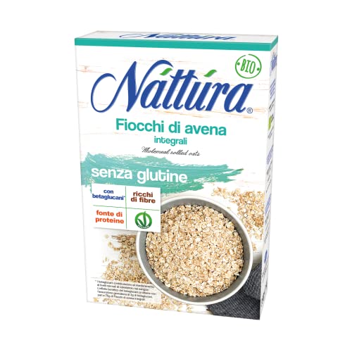 Nattura Vegane Vollkorn-Haferflocken | Haferflocken reich an Ballaststoffen Proteinquelle | Glutenfreie Haferflocken 1 Packung 350g von Generico