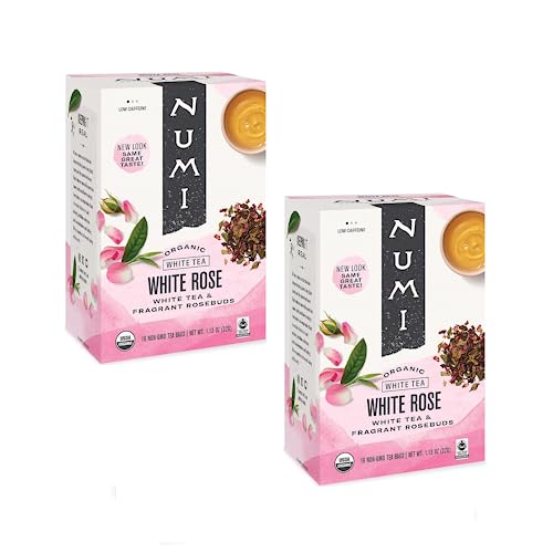 Numi Tea | Tè Bianco & Petali di Rosa | Tè Bianco BIO Profumato alla Rosa | Tè Bianco Biologico & Rosa - 2 x 18 Bustine di Tè (63 Gr) | Tè Bianco Rilassante von Generico