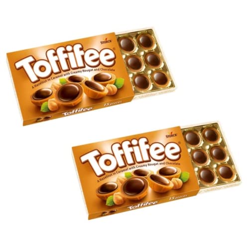 Storch | Toffifee ganze Haselnuss-Pralinen | Karamell und Haselnuss und Schokoladencreme | Mit Schokolade überzogene Haselnüsse 2 x 125 Gr. von Generico