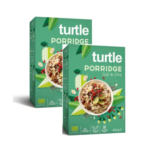 Turtle Cereals Bio Glutenfreier Porridge mit Goji Beeren, weißer Maulbeere und Chiasamen - 2 x 400 Gramm von Generico