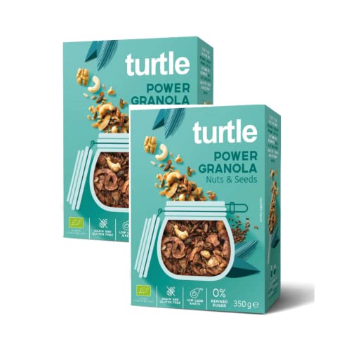 Turtle Cereals Glutenfreies Bio-Müsli mit Sonnenblumenkernen, Kürbis, Leinsamen und Nüssen - 2 x 350 Gramm von Generico