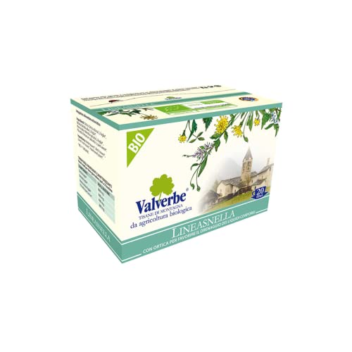 Valverbe | Lineasnella | BIO-Kräutermischung für Kräutertee | Infusion von Brennnessel, Birke und Minze - 20 Filter (20 Gr) | Organischer entwässernder Kräutertee von Generico