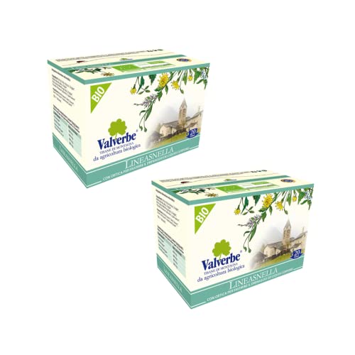 Valverbe | Lineasnella | BIO-Kräutermischung für Kräutertee | Infusion von Brennnessel, Birke und Minze - 40 Filtertüten (40 Gr) | Organischer entwässernder Kräutertee von Generico