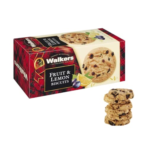 Walkers Schottische Frucht- und Zitronenkekse | Shortbread mit reiner Butter | Butterfrucht-Zitronenkekse 1 Packung - 150 Gr von Generico