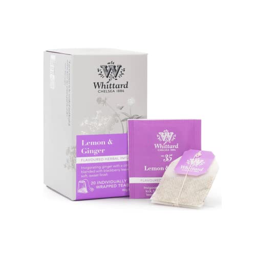 Whittard® | Infuso Aromatizzato Limone & Zenzero | Tisana Erbe Zenzero, Limone, Tiglio, Lime | Infuso Digestivo Citronella - 20 Bustine (40 Gr) von Generico