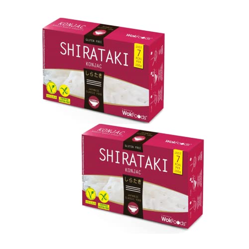 WokFoods | Shirataki Konjac Preparato Alimentare Farina Konjac | Classico Cibo Giapponese - 2 x 300 Gr (Sgocciolato 400 Gr) | Spaghetti Giapponesi von Generico