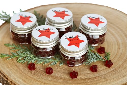 10 Gastgeschenke Weihnachten„Glühwein to go“ - Give away - süß 10 x Döschen Kundengeschenke Glühweinsterne von Generisch