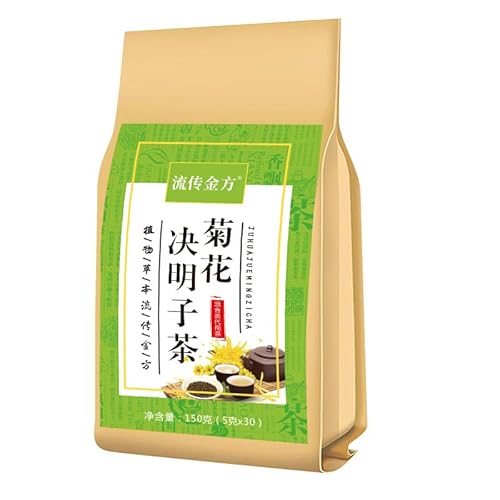 150g (30 Beutel) Original natürlicher loser Kräutertee zum Kaltaufbrühen – China Original duftender Juhua Cassia-Samentee grünes Bio-Lebensmittel ohne Zusatzstoffe mit intensivem Geschmack und sanft von Generisch