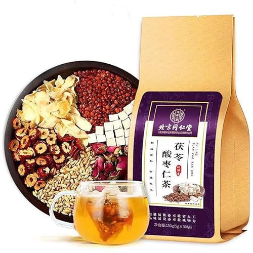 150g Kräutertee nach alter Rezeptur mit natürlichen wilden Poria- und Jujube-Kernen – Grünes Bio-Lebensmittel ohne Zusatzstoffe original chinesischer Dufttee intensiver Geschmack sanft von Generisch