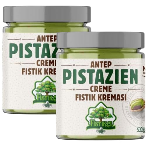 2 STÜCK X Turkish Pistaziencreme mit 30% Pistazien, ohne Palmöl, 200 Gram von Generisch