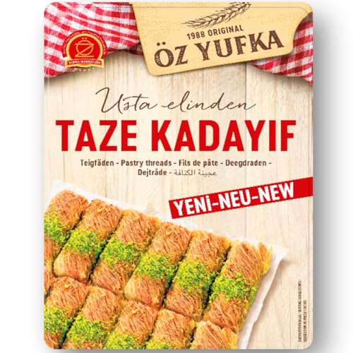 2 x 400g ÖZ Yufka frisches Kadayif Teigfäden Kunafe zur Herstellung von Dubai Schokolade oder Künefe von Generisch