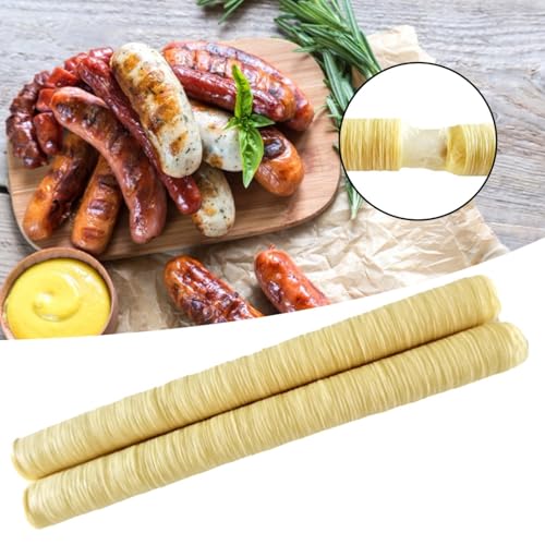 26 mm Kollagenhüllen, hausgemachte Schinkenwursthüllen für die Wurstherstellung, essbare Wursthülle für Hot Dogs und Snackwürste, 14 m x 2 Stück von Generisch