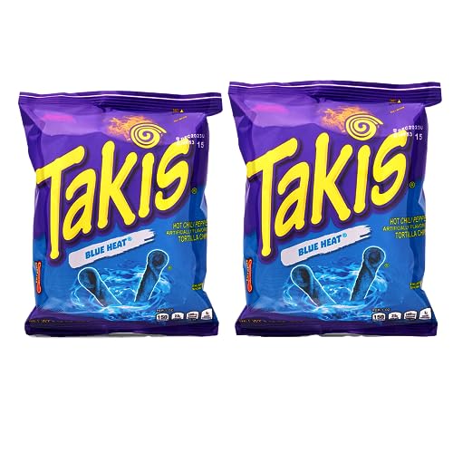 2x Takis Blue Heat 92.3g Hot Chilli Pepper Tortilla Chips Original aus Mexiko von Generisch