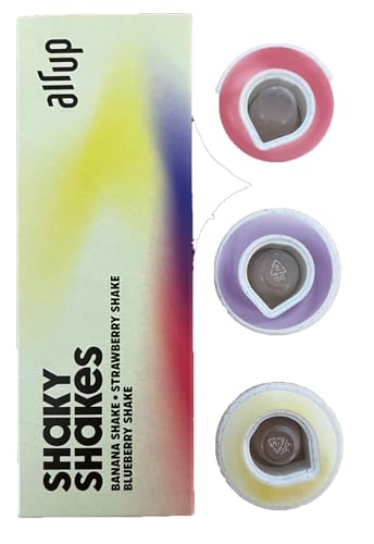 3 x Air Up Pod Original, Shaky Shakes Variety Pack, Zubehör für Trinkflasche, 0 Kalorien, kein Zucker, aromatisierte Pads/Pods (Strawberry Shake, Banana Shake, Blueberry Shake) von Generisch