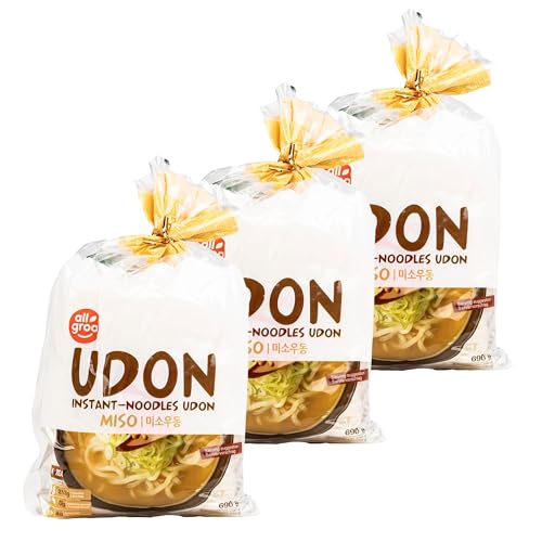 3er Pack Original asiatische Udon Instant-Nudeln "Miso" - Asia Noodles für Miso-Suppe - Instantnudeln würzig, aromatisch typisch asiatisch von Generisch