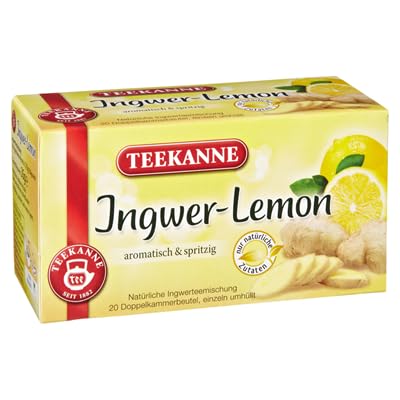 5 x Kräutertee Ingwer-Lemon 20 Teebeutel - 35 g Karton - Teekanne - von Generisch