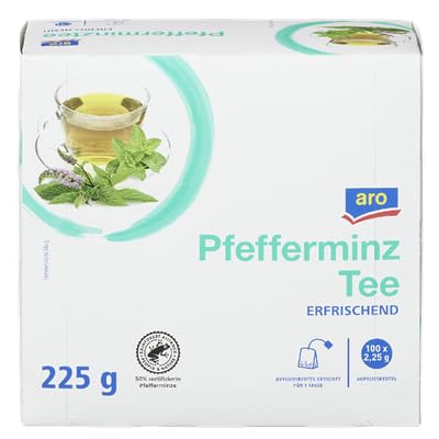 5 x Tee Pfefferminz 100 Beutel - 225 g Faltschachtel - aro - von Generisch