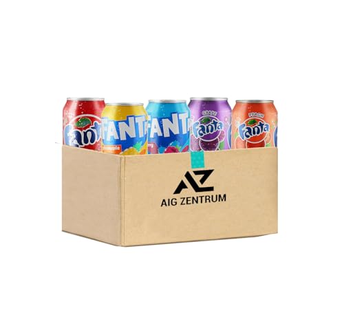 5x Fant USA Mix-Paket 0,33L Dosen - Berry, Pineapple (Ananas), Strawberry (Erdbeere), Peach (Pfirsich), Grape (Traube) - aus Amerika! von Generisch