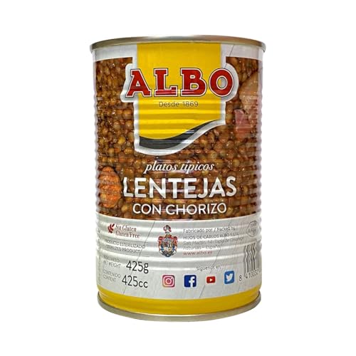 ALBO Linsen mit Chorizo ALBO Dose 425 g. 2er Pack von Generisch