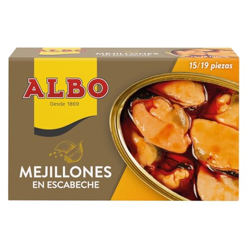 ALBO Miesmuscheln in Escabeche bis zu 15/19 Stück 115 g. 9er-Packung. von Generisch