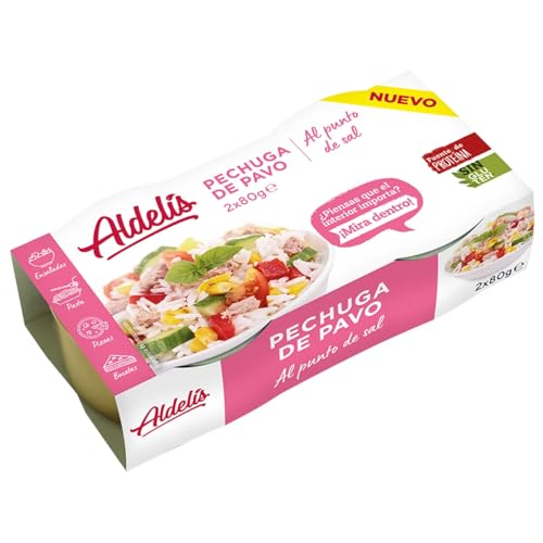 ALDELÍS Putenbrust in Salzlake, Konserve ALDELIS 2 Stk. x 80 g 9er Pack von Generisch