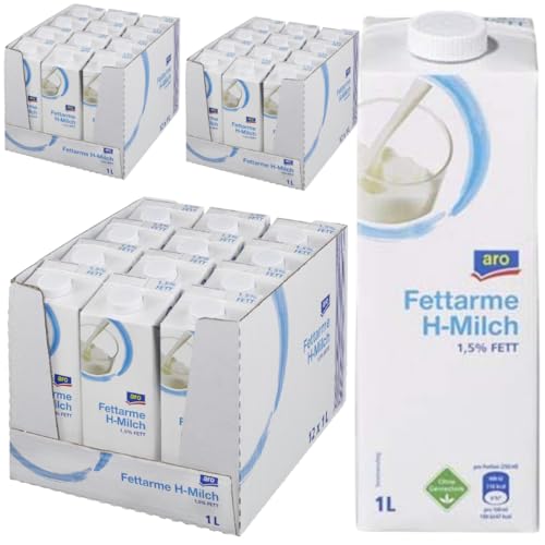 ARROO H-Milch fettarme milch% 1,5 Fett haltbare milch 1000 Mililiter, 36 STÜCK von Generisch