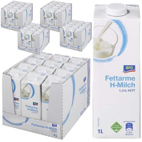 ARROO H-Milch fettarme milch% 1,5 Fett haltbare milch 1000 Mililiter, 60 STÜCK von Generisch