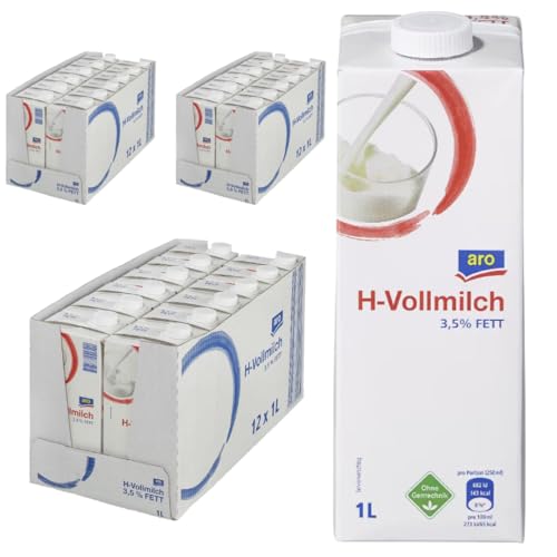 ARROO H-Milch fettarme milch% 3,5 Fett haltbare milch 1000 Mililiter, 36 STÜCK von Generisch