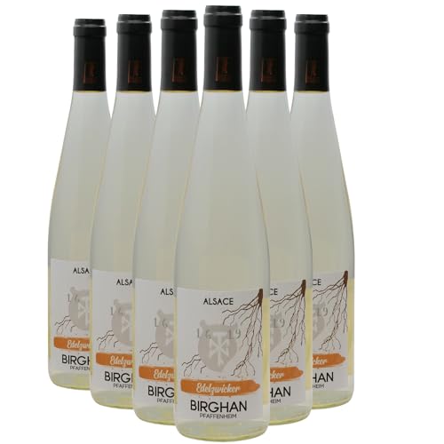 Generisch Alsace Edelzwicker Weißwein 2022 - Bio - Birghan - g.U. - Elsass Frankreich - Rebsorte Pinot Gris, Sylvaner, Pinot Blanc - 6x75cl von Generisch