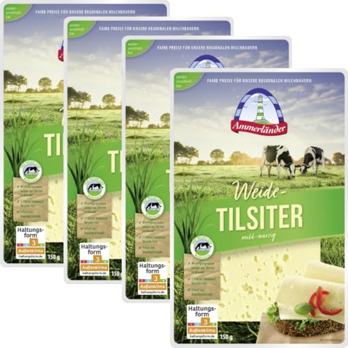 Ammmerlander Käse Unser Weide-Tilsiter mild-würzig 150 gramm, 4er von Generisch