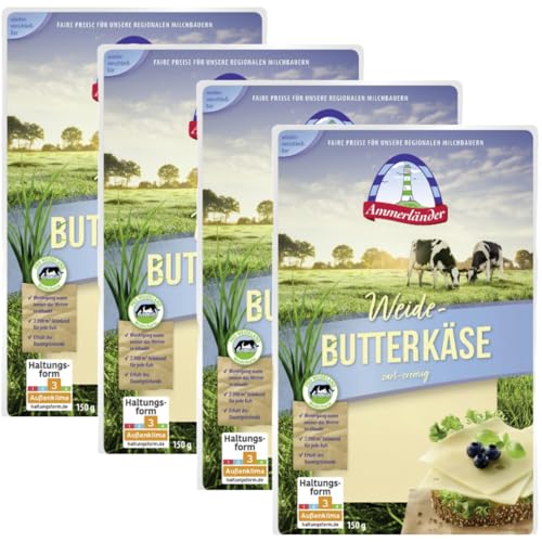 Ammmerlander Weide-Butterkäse zart-cremig käse 150 Gramm, 4 er von Generisch