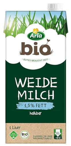 Arllla Haltbare Weidemilch 1.5% Fett, H-Milch aus artgerechter Tierhaltung, 12x1 l von Generisch