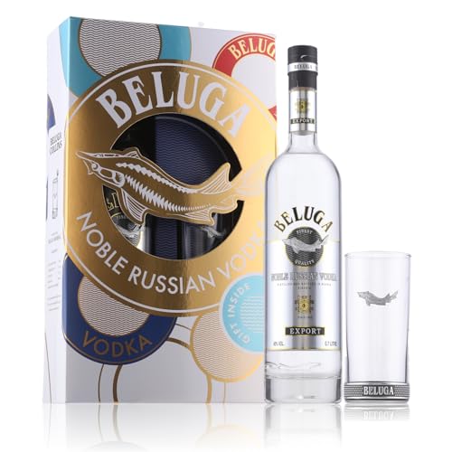 BELUGA Noble Russian Vodka im Geschenkset mit Longdrink - Highball Glas (1 x 0,7L) von Generisch