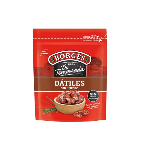 BORGES Kernlose, süße, schmackhafte und glutenfreie Datteln BORGES SAISONAL 200 g. 4er-Packung von Generisch