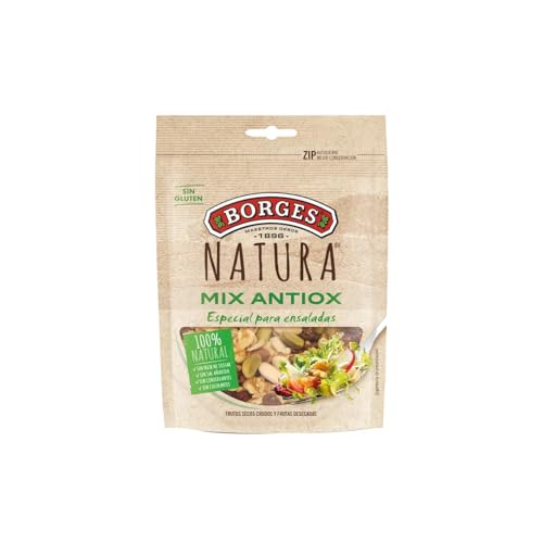 BORGES Roher und getrockneter Nuss-Mix, Mix Antiox BORGES NATURA 130 g 8er-Pack. von Generisch