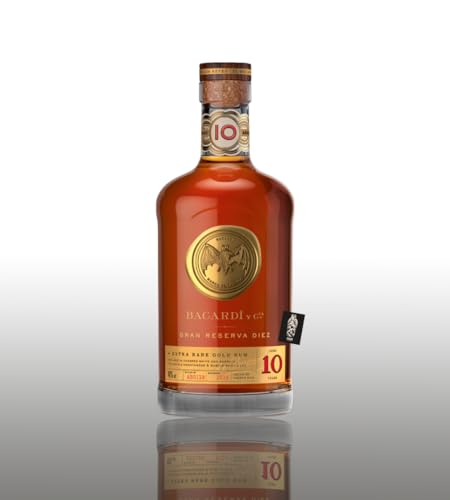 Bacardi 10 Jahre Gran Reserva Ultra Rare Gold Rum 0,7l (40% vol.) inkl. Mixcompany Postkarte- [Enthält Sulfite] von Generisch