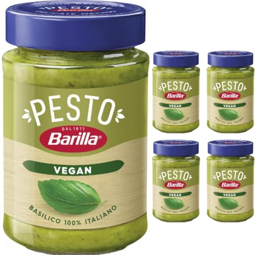 Barila Pesto Basilico Vegan pasta sauce Soße 195 gramm x 5 STÜCK mit Pufai von Generisch