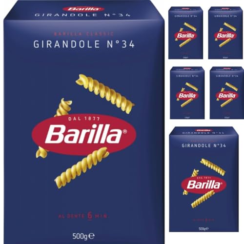 Barilla Pasta Nudeln Girandole No 34 500 gramm x 6 Stück mit Pufai von Generisch