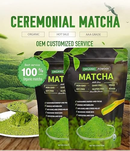 Beste Qualität 100% Pure Slim Japanischen Matcha Pulver Bio Matcha Grün Tee, Organic, Grüntee-Pulver für Latte, Smoothies, Matcha-Getränk und Eis. von Generisch