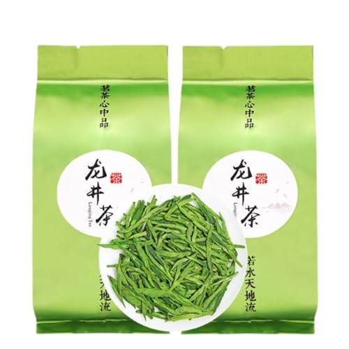 Beutel erfrischender Bio-Longjing-Grüntee – Die Teeblätter werden frisch aus biologischem Anbau gepflückt und bieten einen frischen und weichen Geschmack mit süßem Nachgeschmack (400g) von Generisch